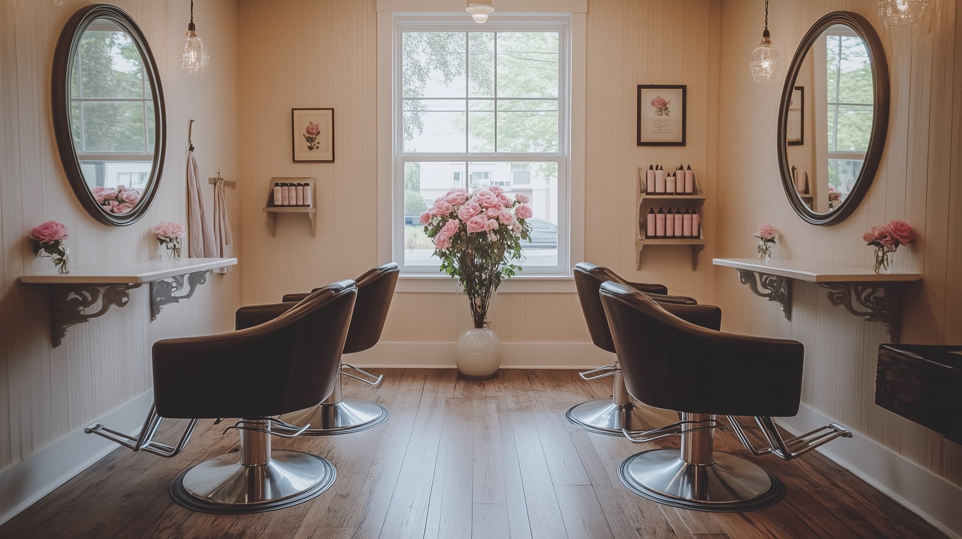 Inside Just About Hair salon
